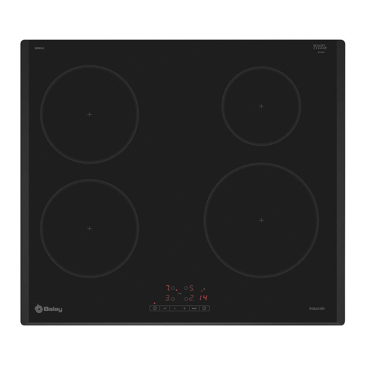 Imagen 0 de Placa inducción Balay 4 zonas de cocción  - 3EB961LR