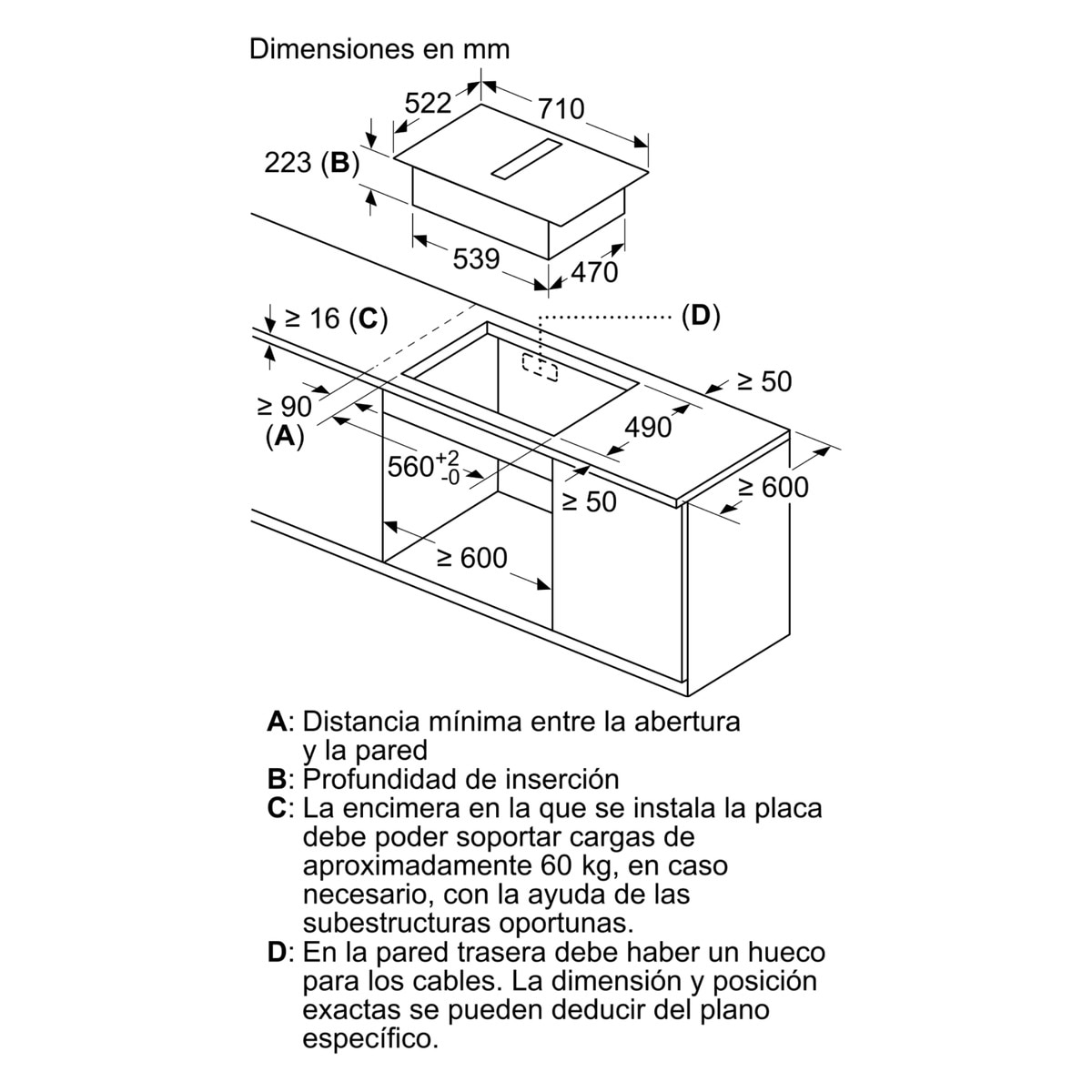 Placa inducción Balay con extractor integrado - 3EBC976LH Negro-2