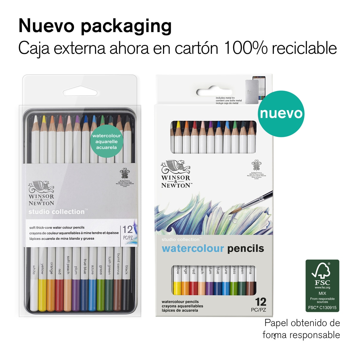 Set 12 Lapiceros Acuarelables Winsor&Newton 2