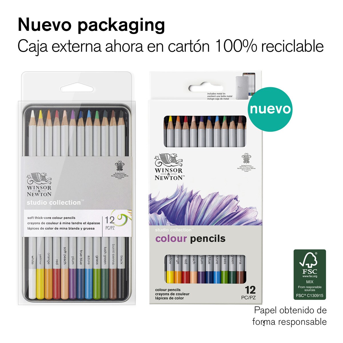 Set 12 Lápices Colores Winsor&Newton 2