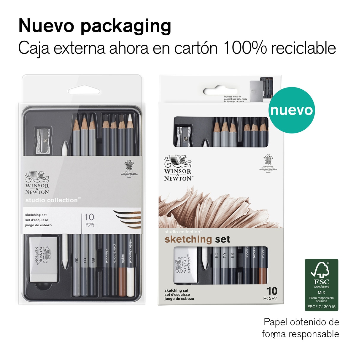 Set de Esbozo 10 Piezas Winsor&Newton 2
