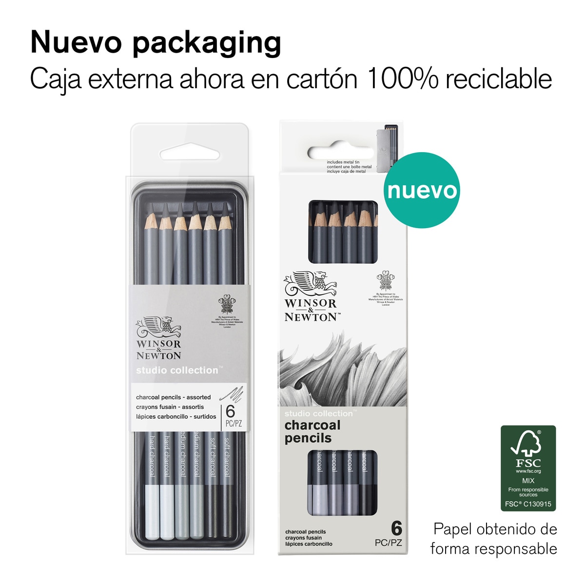 Set de 6 Carvões Sortidos com Caixa Metálica - Artigo Sortido. Envio realizado de forma aleatória 2