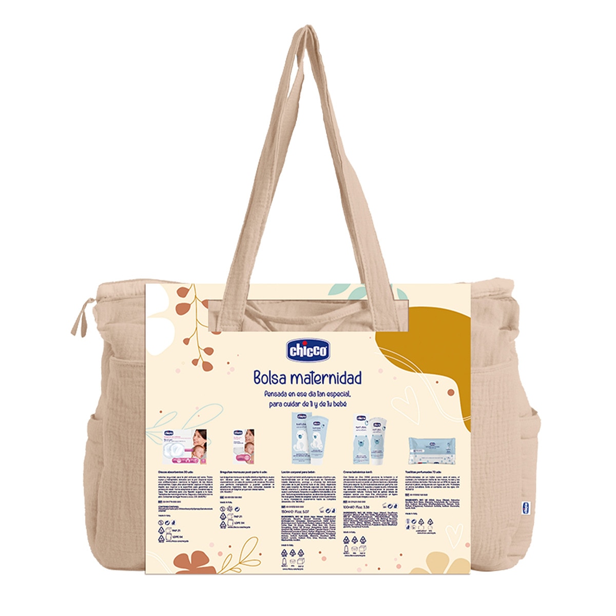Bolsa de Maternidad Chicco con productos higiene para la mama y el