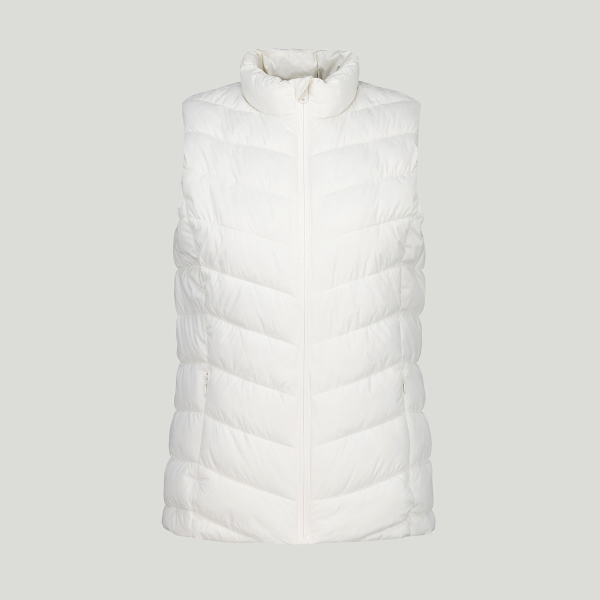 Chaleco acolchado con bolsillo interior de mujer Crema-4