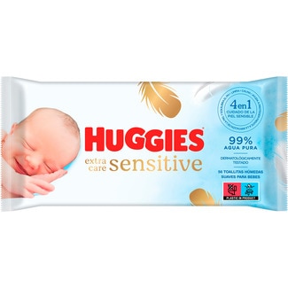toallitas infantiles Pure Extra Care Sensitive 99% agua envase 56 unidades para pieles sensibles, sin perfume - Huggies