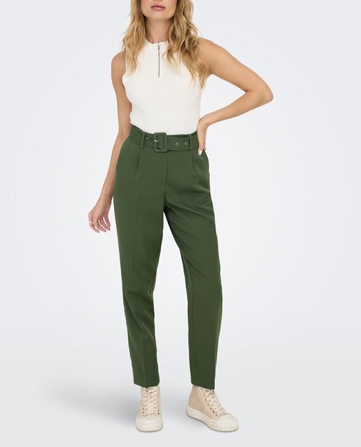 Imagen 0 de Pantalón de mujer clásico con cinturón a juego