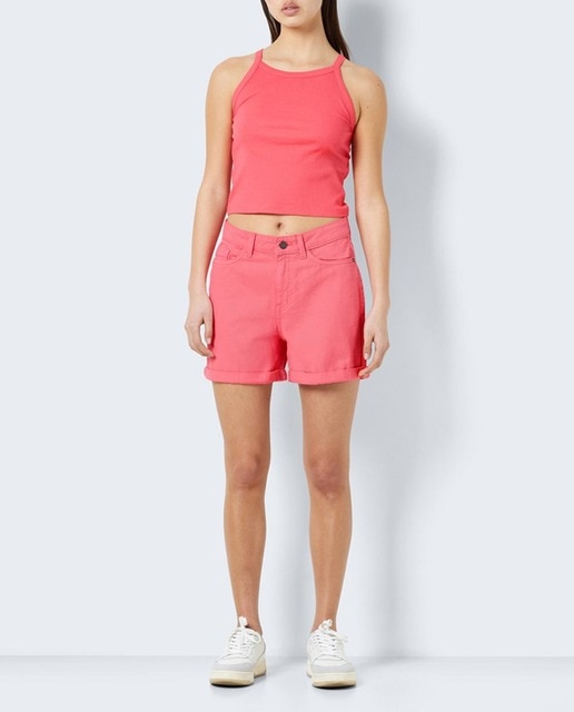 Imagen 0 de Shorts de mujer con cintura media y dobladillo inferior