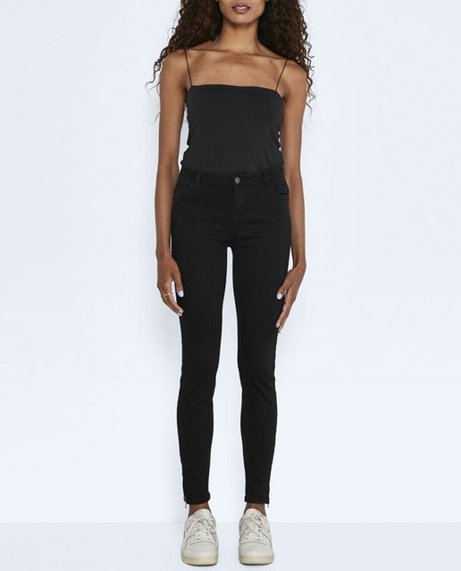 Imagen 0 de Vaquero de mujer pitillo cremallera inferior