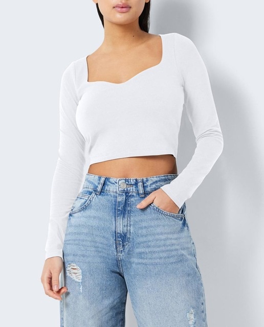 Imagen 0 de Top de mujer manga larga escote corazón.