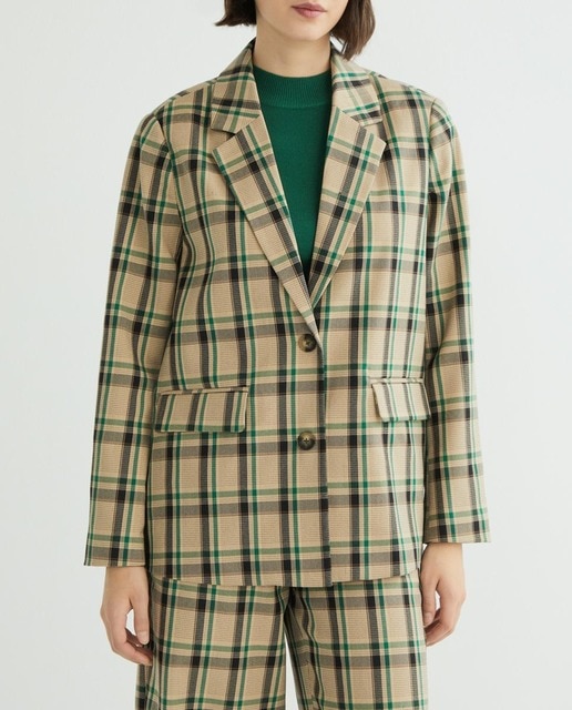Imagen 0 de Blazer de mujer a cuadros