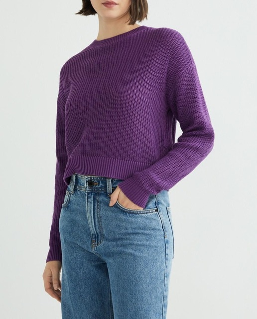 Imagen 0 de Jersey básico cuello redondo de mujer