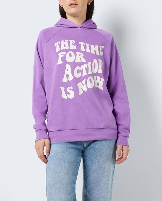 Imagen 0 de Sudadera de mujer con print delantero y capucha