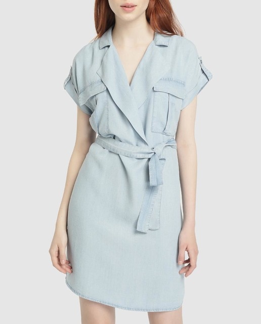 Imagen 0 de Vestido vaquero Noisy May con cinturón