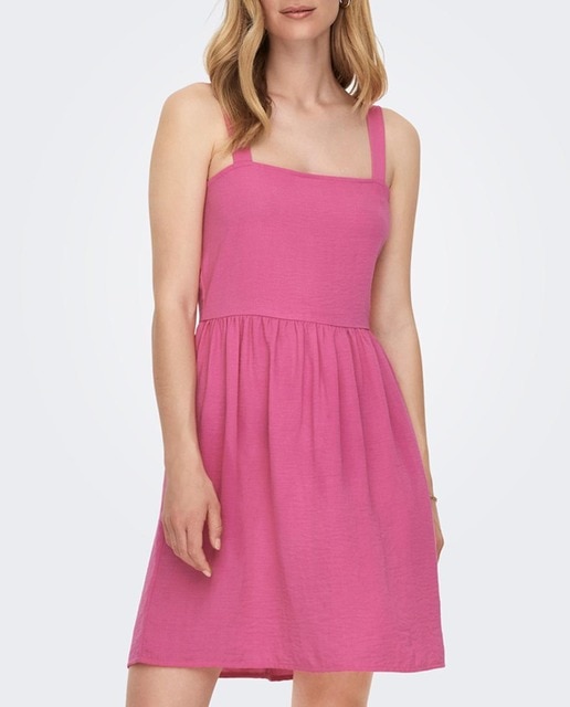 Imagen 0 de Vestido corto fluido de tirantes gruesos