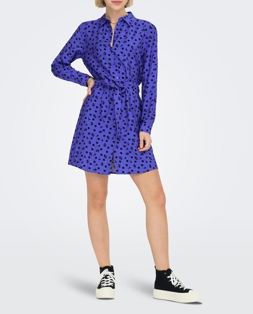 Imagen 0 de Vestido mini camisero con cinturón