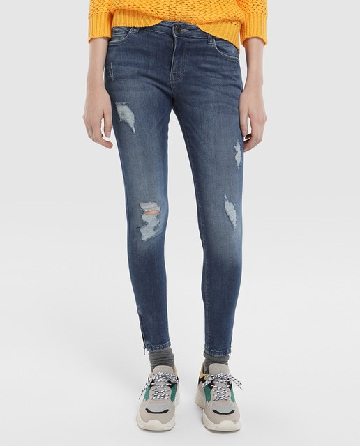 Imagen 0 de Vaquero pitillo de mujer Noisy May con rotos