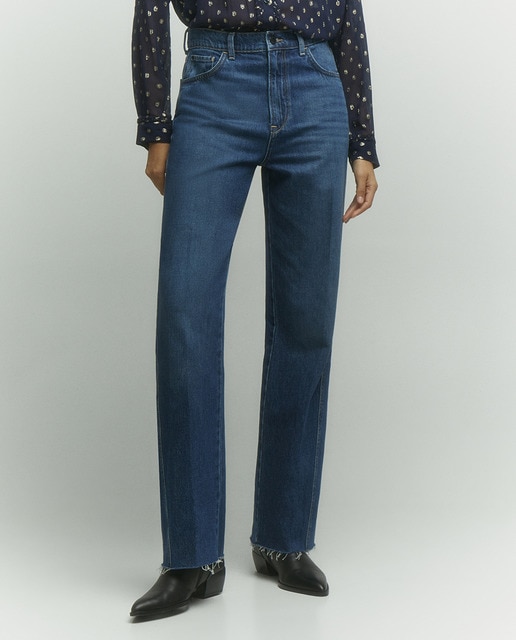 Imagen 0 de Vaquero recto ccon costura mujer