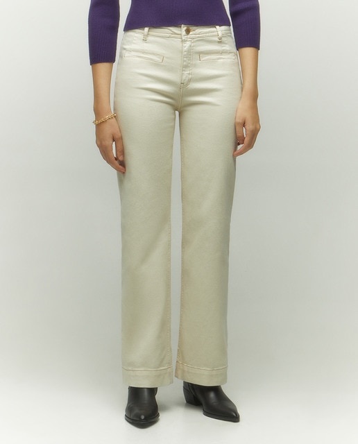 Imagen 0 de Pantalón ancho con bolsillos de mujer