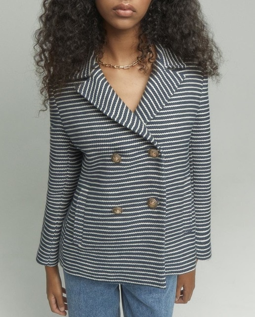 Imagen 0 de Chaqueta de mujer con rayas