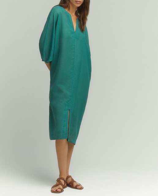 Imagen 0 de Caftán cuello redondo escote pico