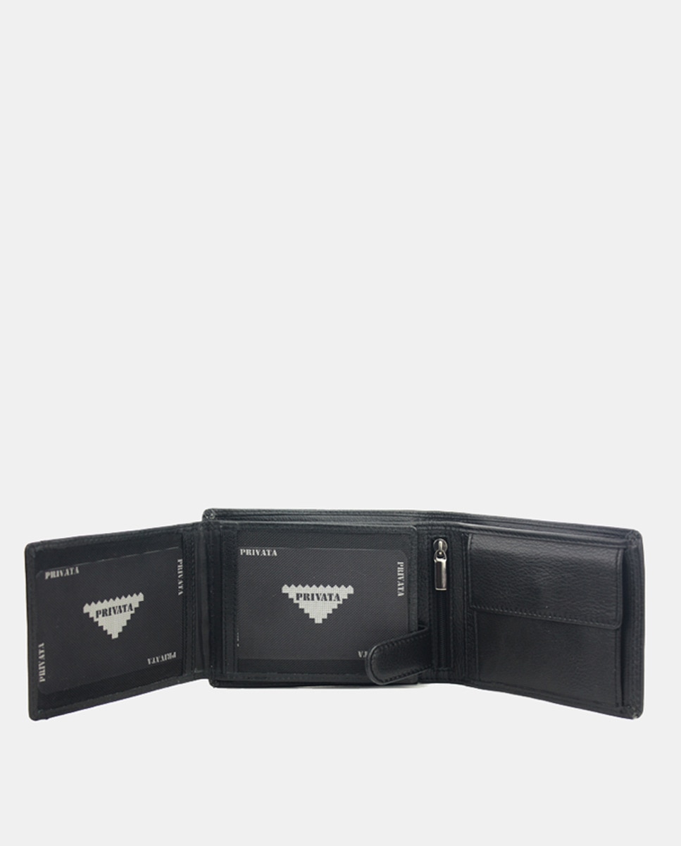 Carteira em Pele Preto-4