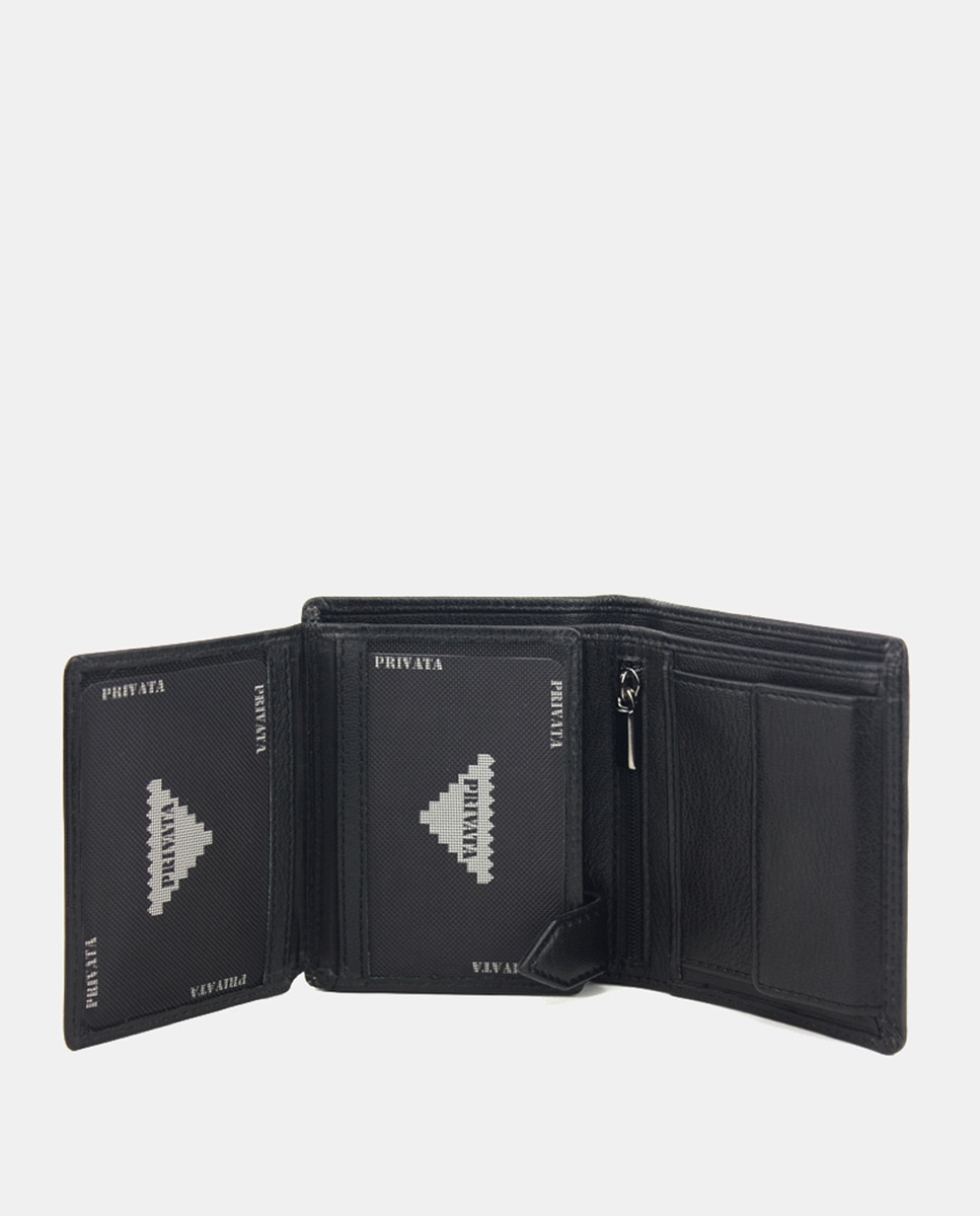 Carteira em Pele Preto-4