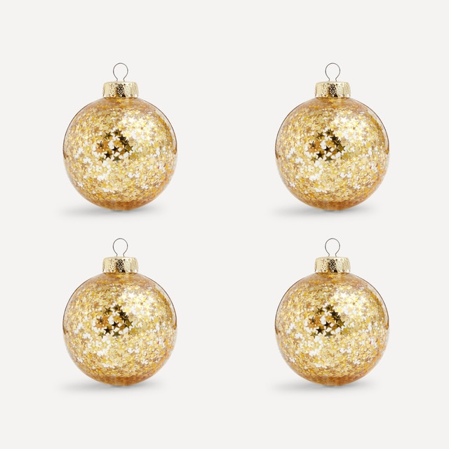 Imagen 0 de Set de 4 bolas Estrellitas doradas Navidad El Corte Inglés