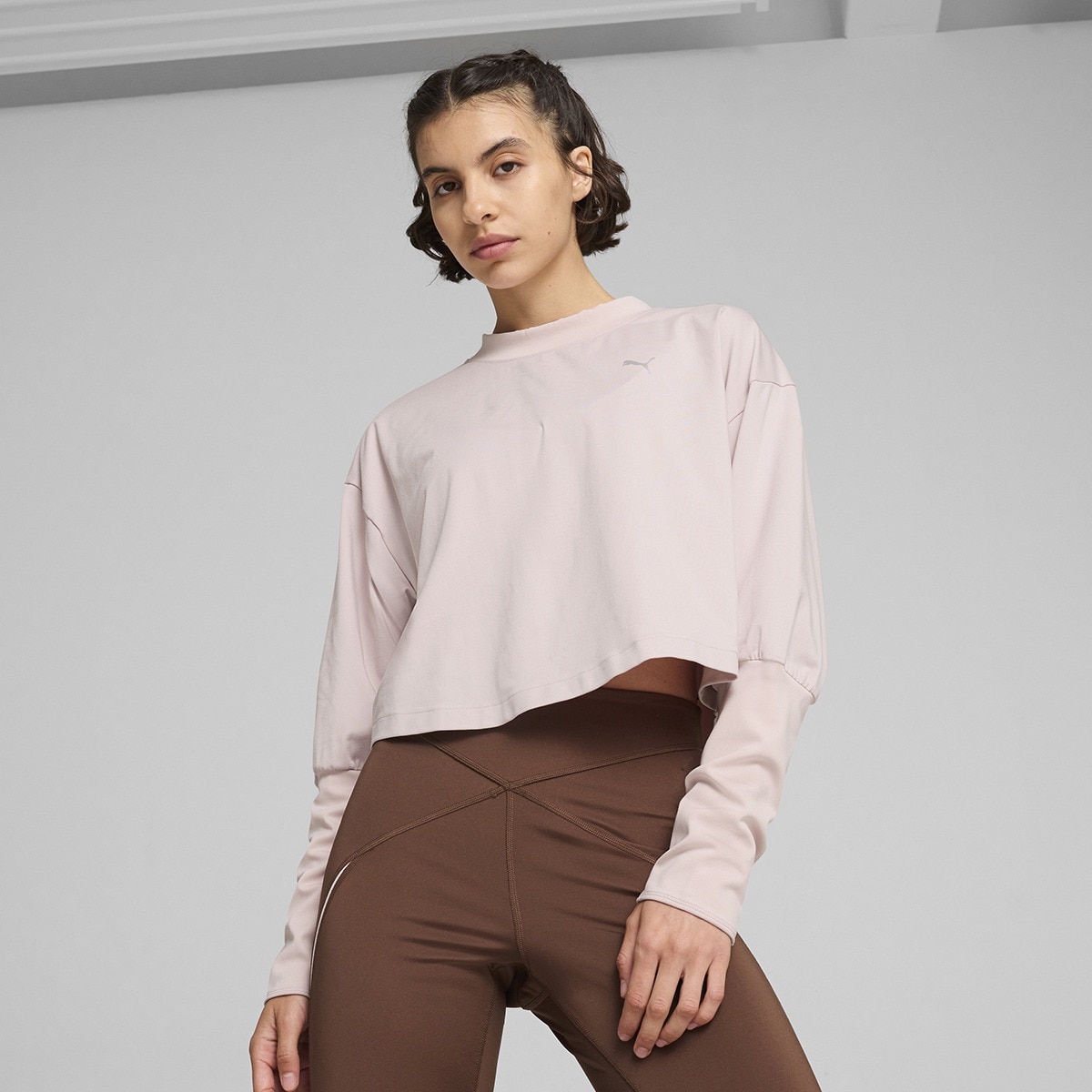Sweatshirt de Mulher Studio Cloudspun Crew - Short Rosa-1