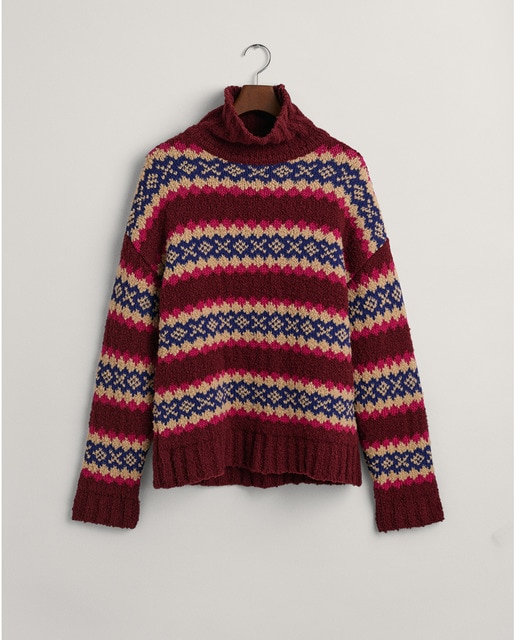 Imagen 0 de Jersey de cuello alzado Funnel Fair Isle