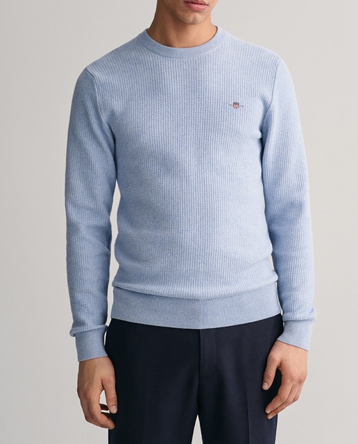 Imagen 0 de Jersey de cuello redondo y microalgodón con textura