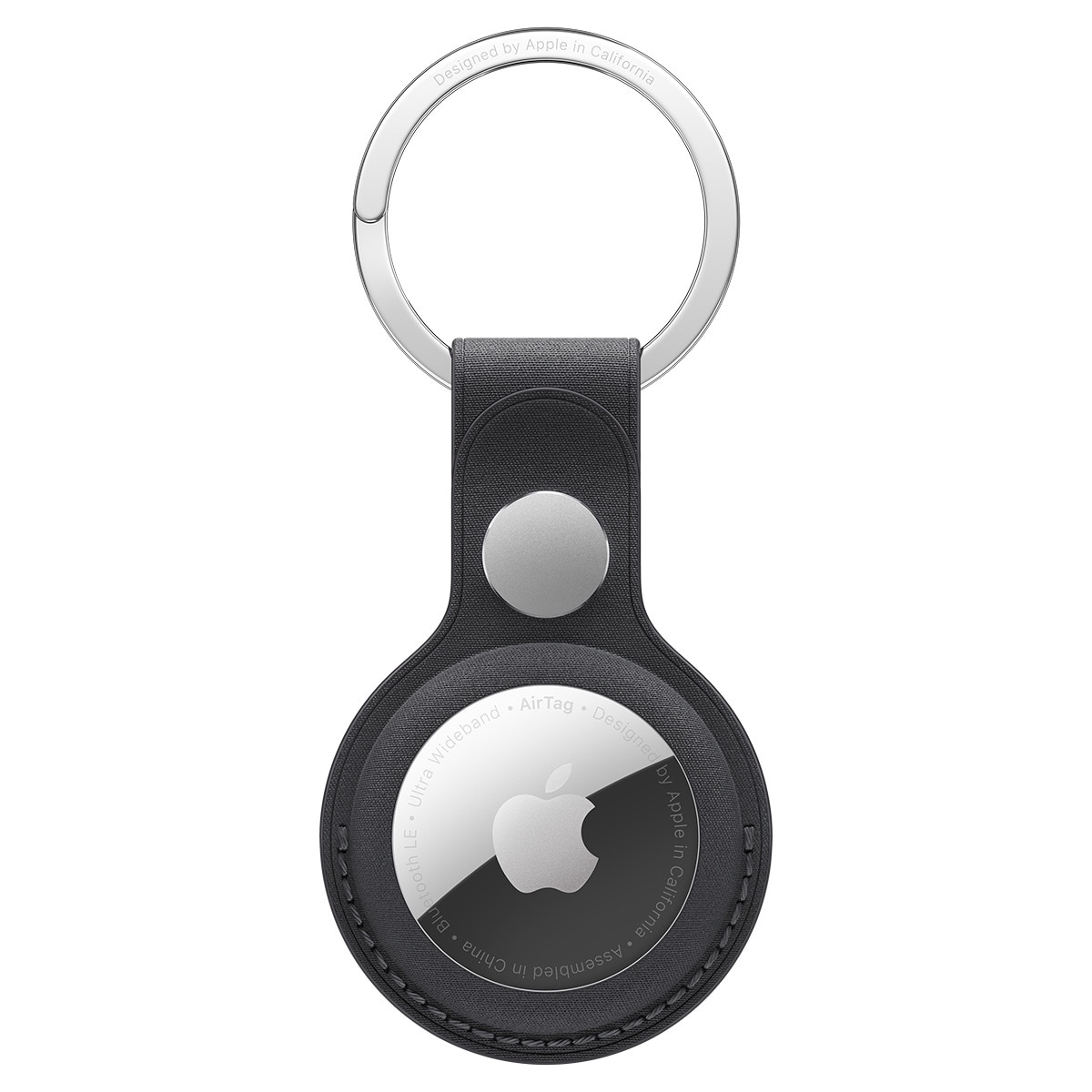 Porta-Chaves de Trançado Fino para Apple AirTag - Preto 1