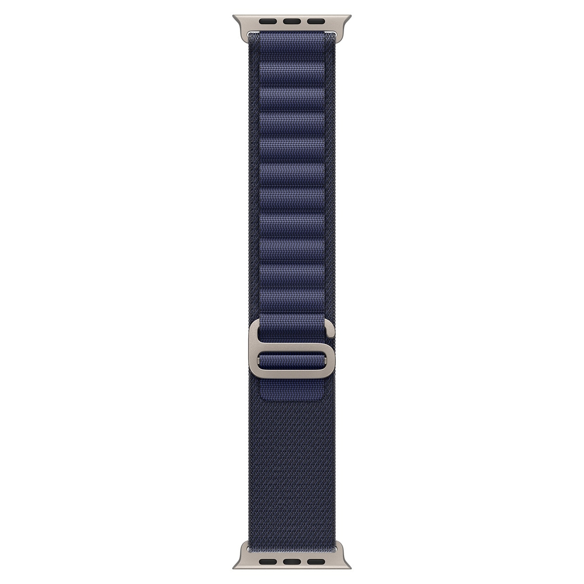 Correa Apple Loop Alpine en color azul marino para Apple Watch de 49mm - Pequeña - Titanio negro Azul marino-1