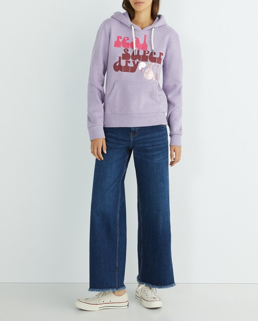 Imagen 0 de Sudadera de mujer con capucha 70s Retro Font Graphic