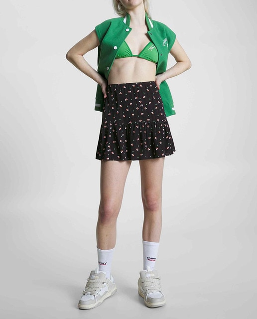 Imagen 0 de Falda de corte mini con estampado geométrico