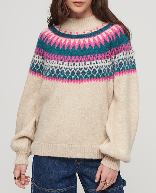 Imagen 0 de Jersey punto de mujer con estampado de corte holgado