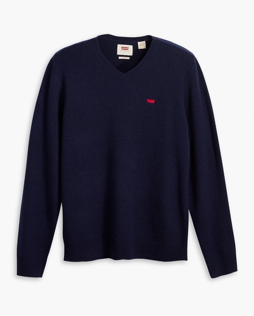 Imagen 0 de Jersey de hombre de manga larga con cuello pico liso