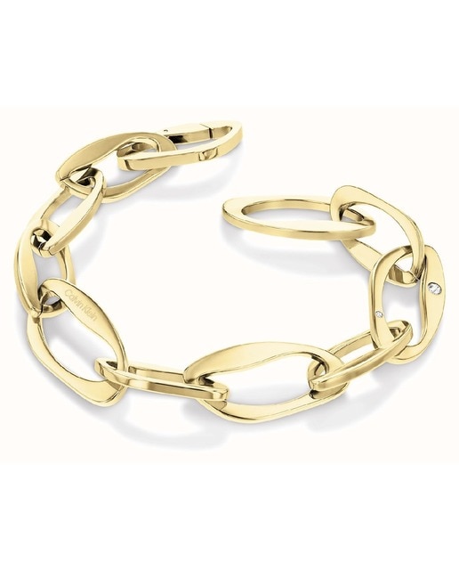 Imagem 0 de Pulseira em Aço Cristais - Dourado