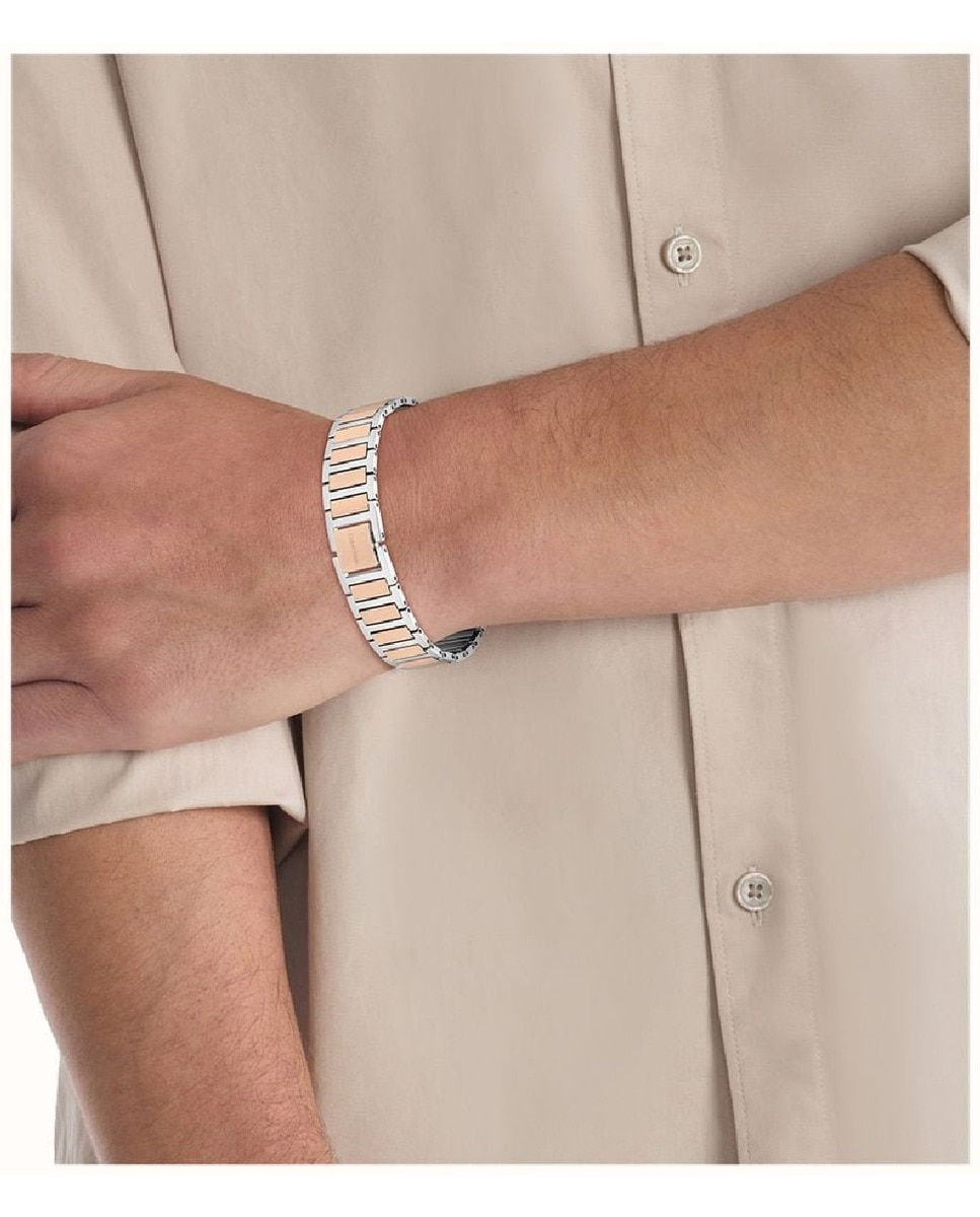 Pulseira em Aço - Prateado/Dourado 3