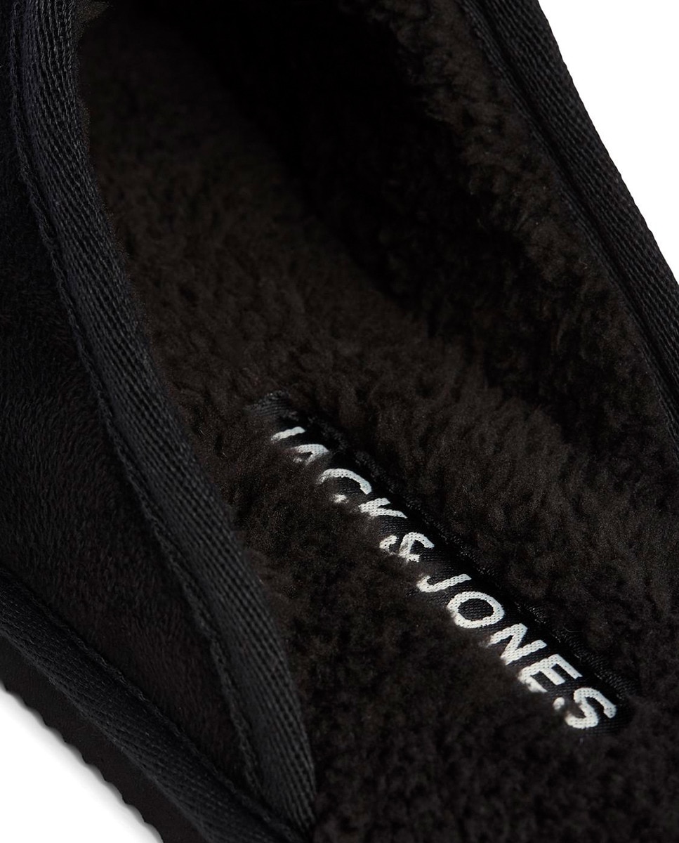 Chinelos de Quarto Dudely em Têxtil Preto-4