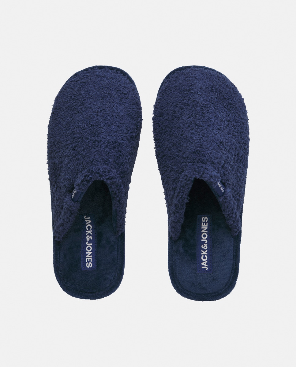 Chinelos de Quarto Harry em Têxtil Azul-marinho-3