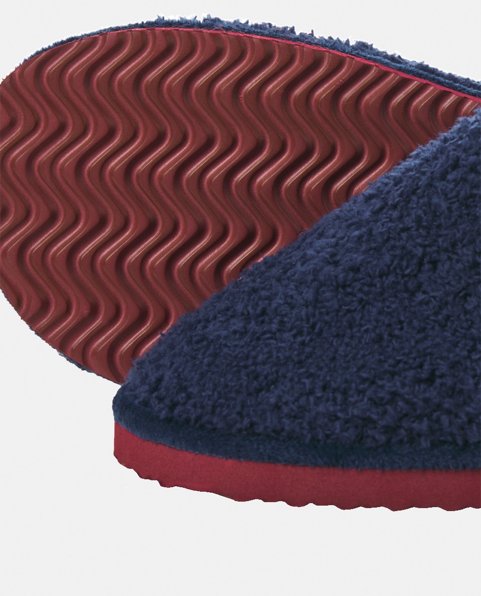 Chinelos de Quarto Harry em Têxtil Azul-marinho-4