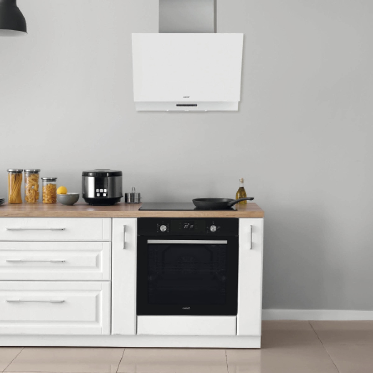 Campana decorativa Cata 3 velocidades + 1 turbo - THALASSA 600GWH /G Cristal blanco-7