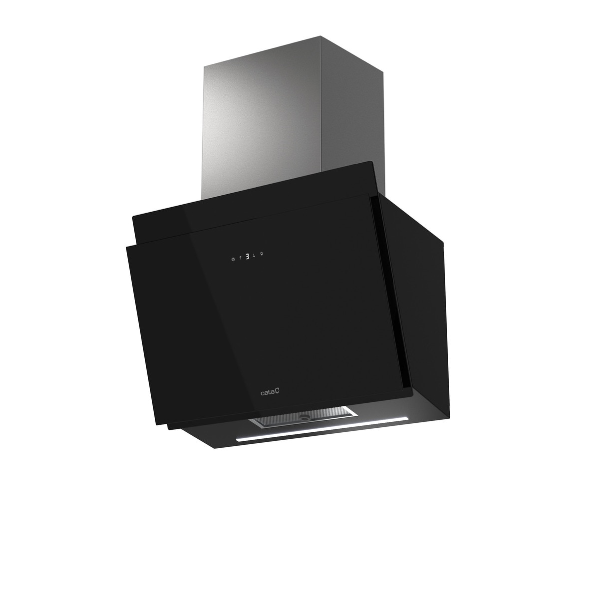 Campana decorativa Cata 3 velocidades + 1 turbo - THALASSA 600GBK /G Cristal negro-8