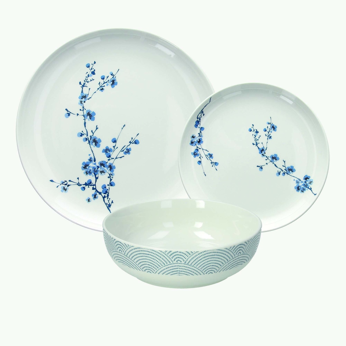 Vajilla 12 piezas de porcelana Orientale Tognana Blanco-1