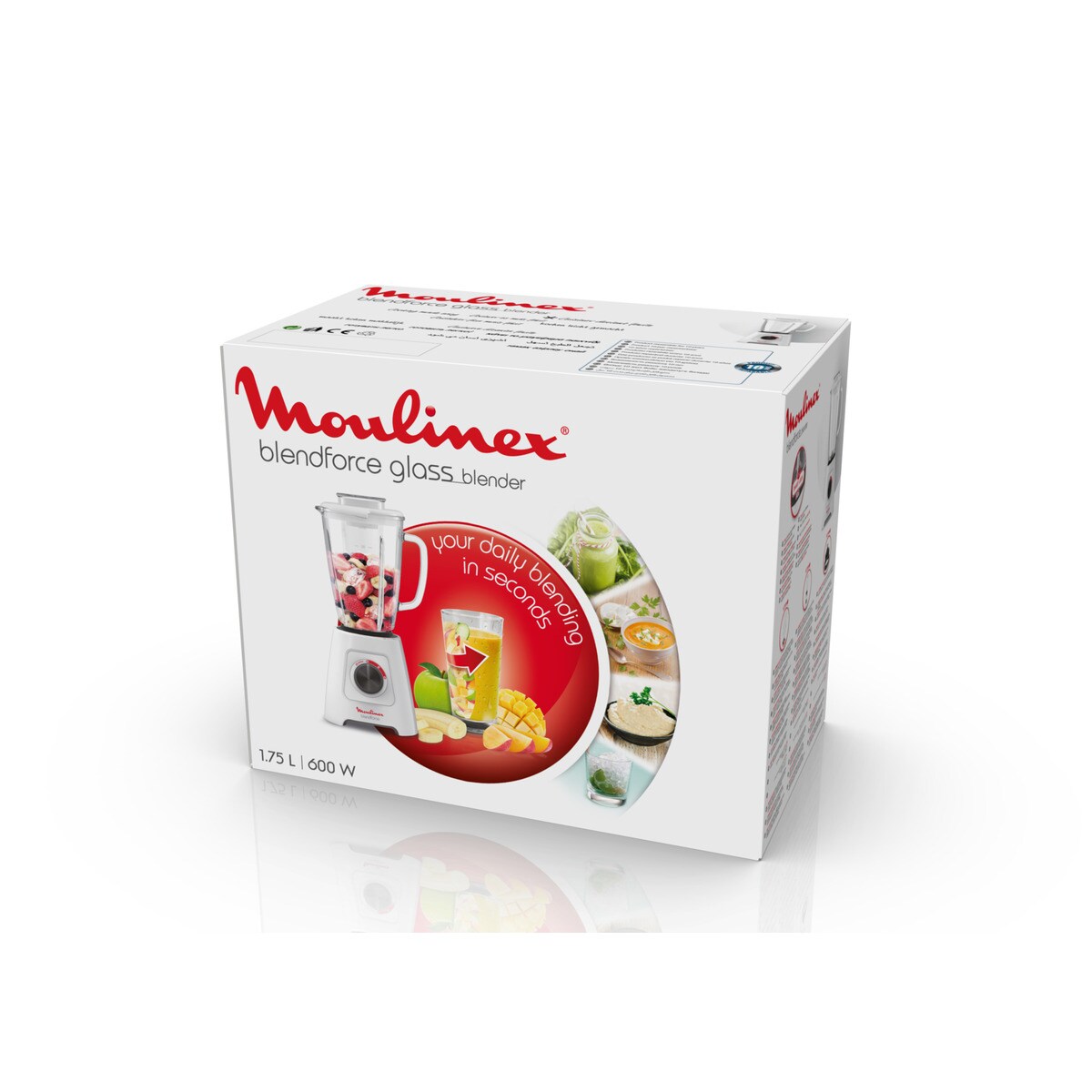 Batidora de vaso Moulinex Blendforce con función Pulse Blanco-2