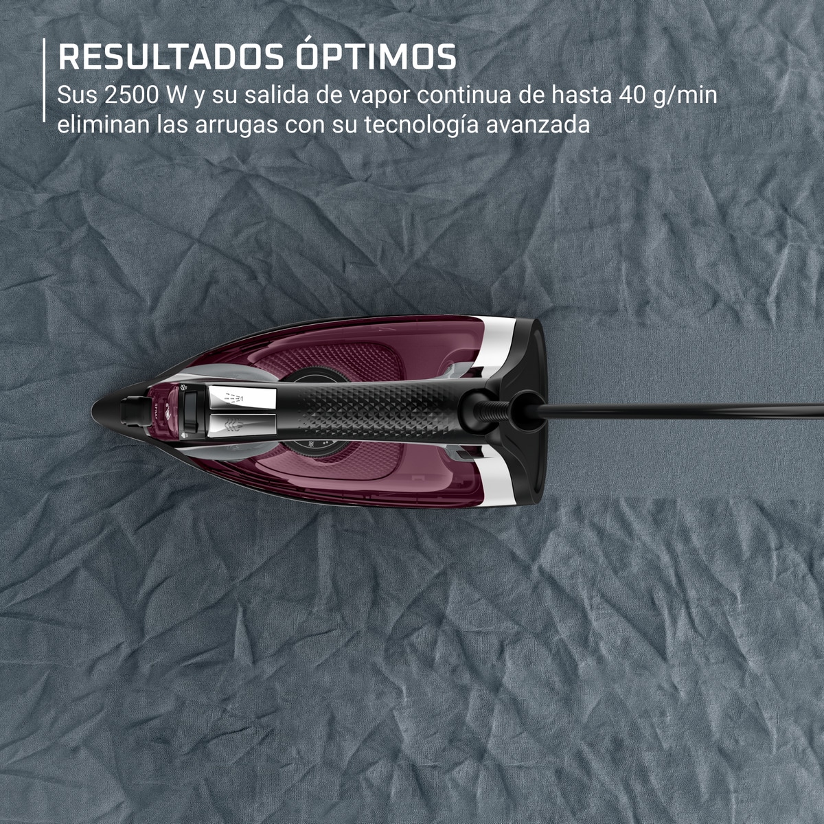 Plancha de vapor Rowenta DW4348 Accesteam con suela microsteam 300 Burdeos-3