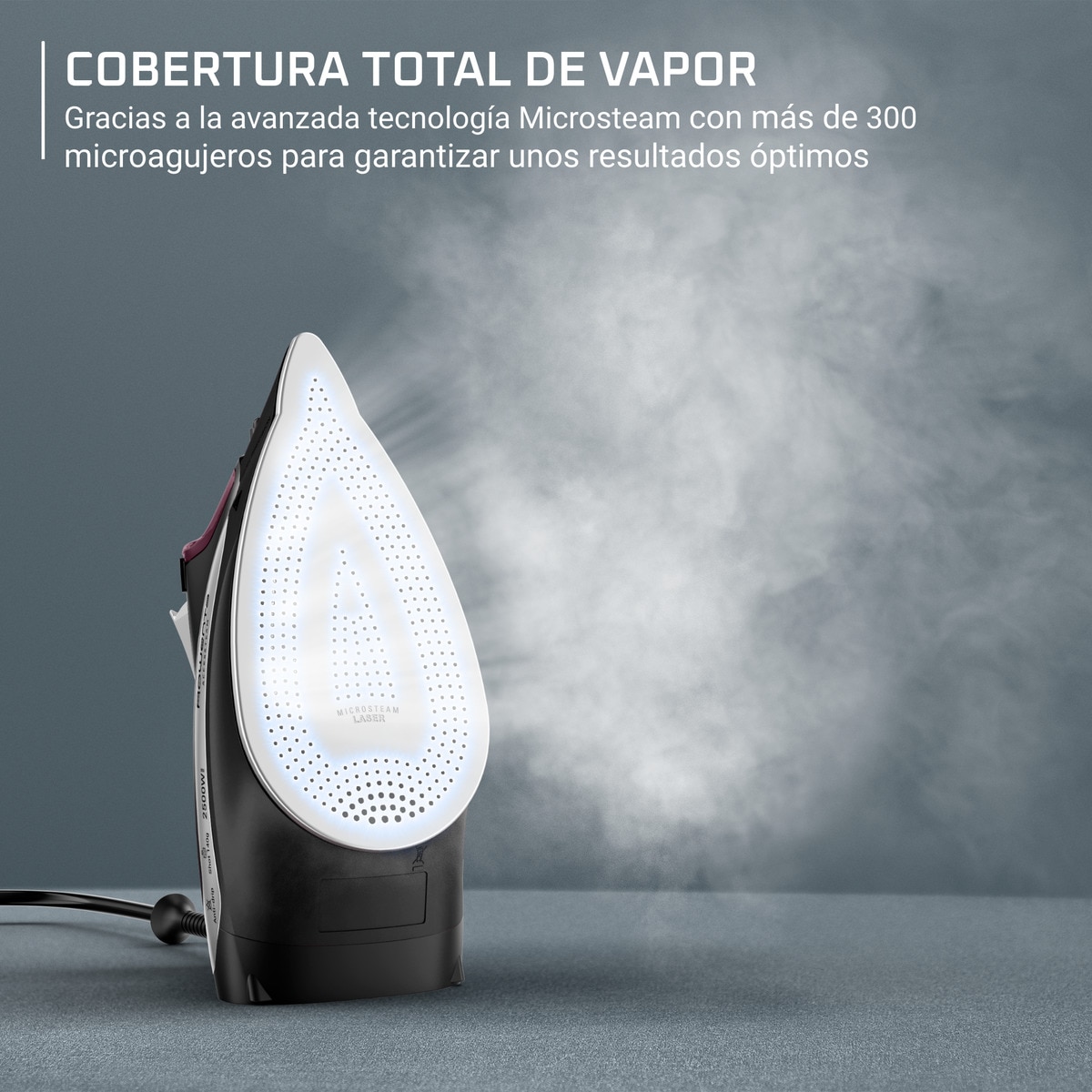 Plancha de vapor Rowenta DW4348 Accesteam con suela microsteam 300 Burdeos-2