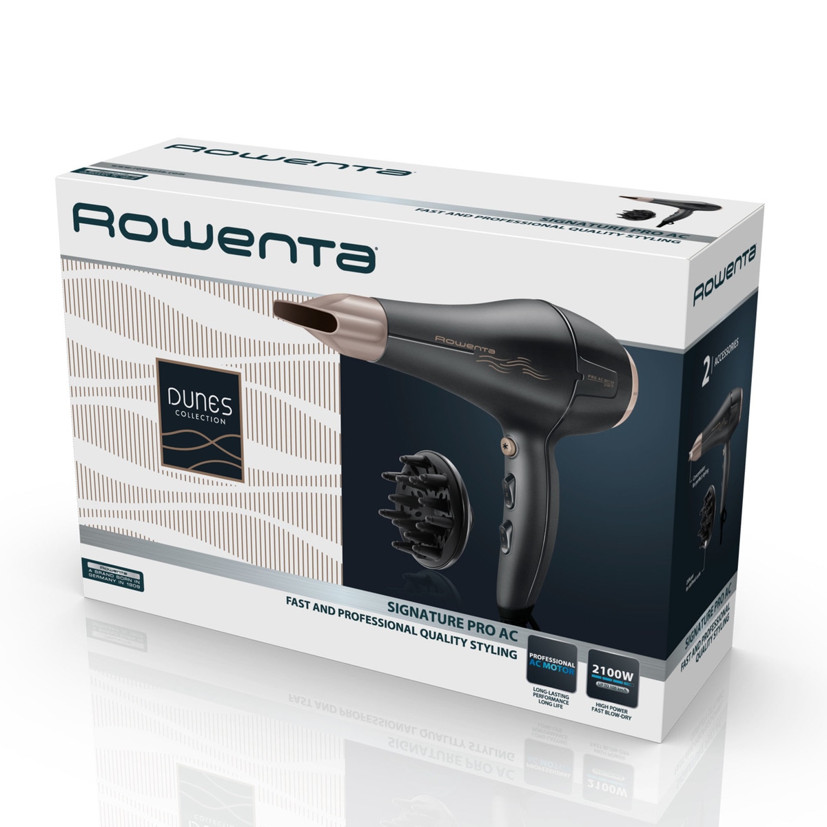 Secador de pelo Rowenta Dunas con motor AC profesional Negro-7