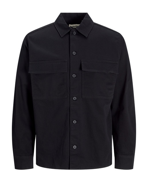 Imagen 0 de Sobrecamisa relaxed con bolsillos solapados delanteros con cierre mediante abotonadura