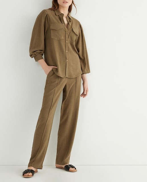 Imagen 0 de Pantalón de mujer cintura elástica lino